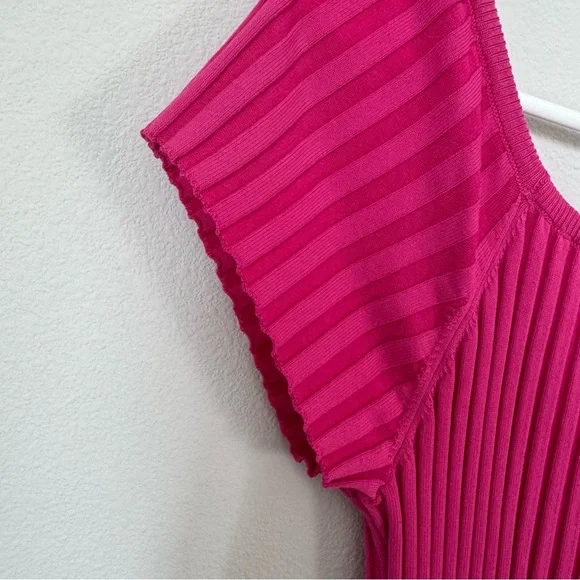 NWT ASTR The Label Loriana Dress Size XL Pink Ribbed Bodycon Off the Shoulder - Picture 11 of 16